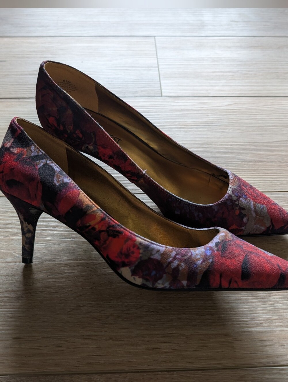 Nine West Floral Kitten Heels